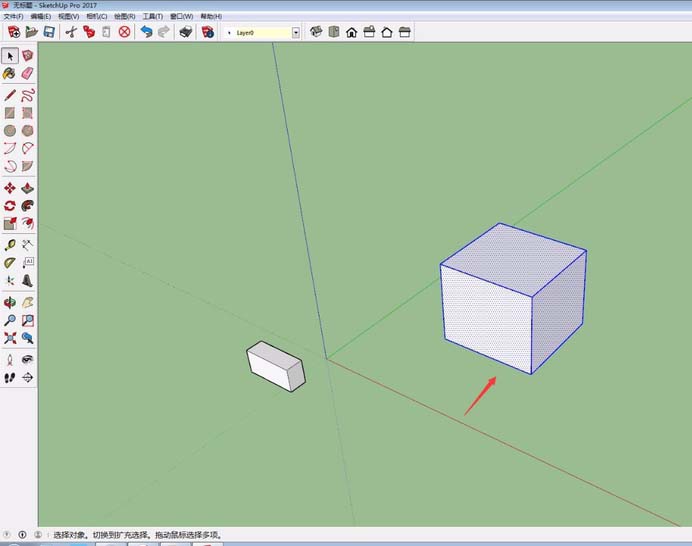 Sketchup2017草图大师怎么移动模型?